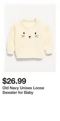 Old Navy Old Navy Unisex Loose Sweater for Baby offer