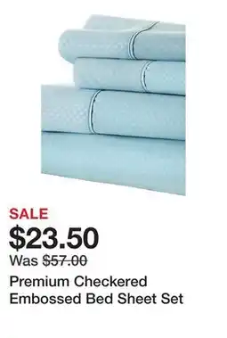 Belk Premium Checkered Embossed Bed Sheet Set offer