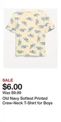 Old Navy Old Navy Softest Printed Crew-Neck T-Shirt for Boys offer