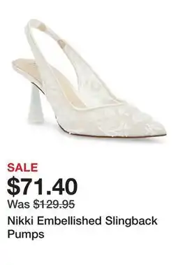 Belk Nikki Embellished Slingback Pumps offer