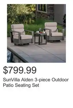 Costco SunVilla Alden 3-piece Outdoor Patio Seating Set offer