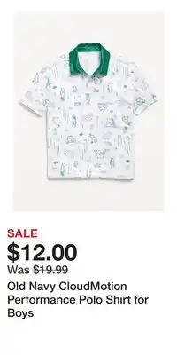 Old Navy Old Navy CloudMotion Performance Polo Shirt for Boys offer