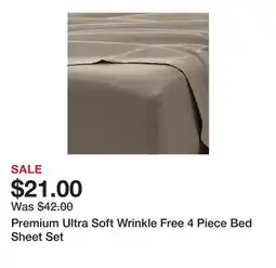 Belk Premium Ultra Soft Wrinkle Free 4 Piece Bed Sheet Set offer