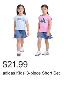 Costco adidas Kids' 3-piece Short Set offer