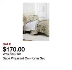 Belk Sage Pheasant Comforter Set offer