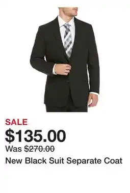 Belk New Black Suit Separate Coat offer