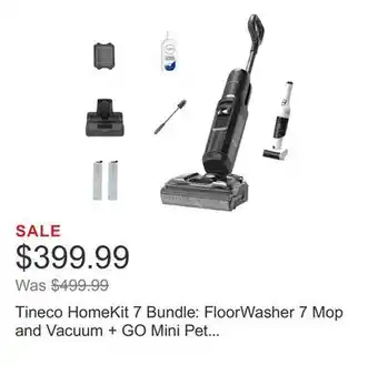 Costco Tineco HomeKit 7 Bundle: FloorWasher 7 Mop and Vacuum + GO Mini Pet Handheld Vacuum offer
