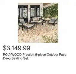 Costco POLYWOOD Prescott 6-piece Outdoor Patio Deep Seating Set offer