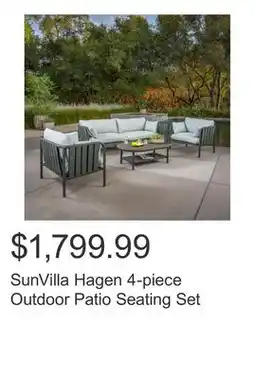 Costco SunVilla Hagen 4-piece Outdoor Patio Seating Set offer