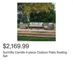 Costco SunVilla Camille 4-piece Outdoor Patio Seating Set offer