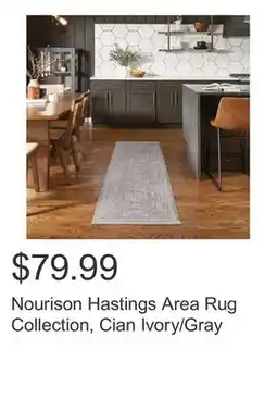 Costco Nourison Hastings Area Rug Collection, Cian Ivory/Gray offer