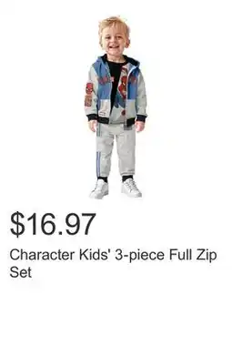 Costco Character Kids' 3-piece Full Zip Set offer