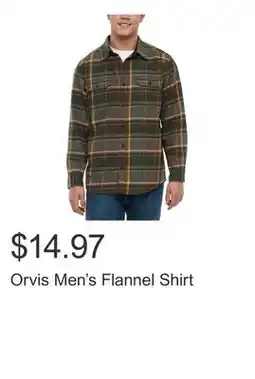 Costco Orvis Men's Flannel Shirt offer