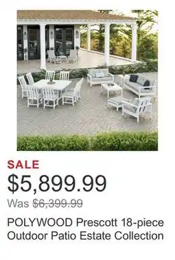 Costco POLYWOOD Prescott 18-piece Outdoor Patio Estate Collection offer