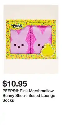 Bath & Body Works PEEPS Pink Marshmallow Bunny Shea-Infused Lounge Socks offer
