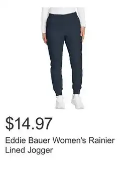 Costco Eddie Bauer Women's Rainier Lined Jogger offer