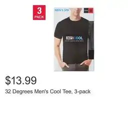 Costco 32 Degrees Men's Cool Tee, 3-pack offer
