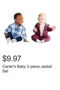 Costco Carter's Baby 3-piece Jacket Set offer