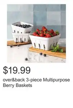 Costco over&back 3-piece Multipurpose Berry Baskets offer