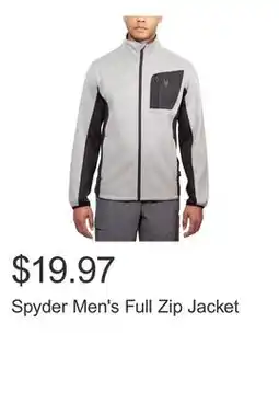 Costco Spyder Men's Full Zip Jacket offer