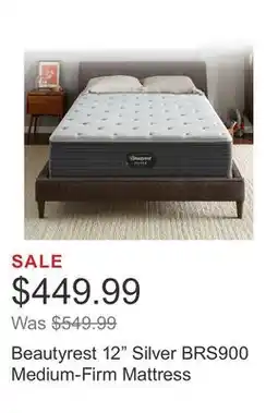 Costco Beautyrest 12 Silver BRS900 Medium-Firm Mattress offer