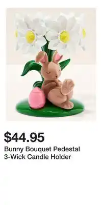 Bath & Body Works Bunny Bouquet Pedestal 3-Wick Candle Holder offer