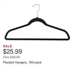 Costco Flocked Hangers, 100-pack offer