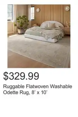 Costco Ruggable Flatwoven Washable Odette Rug, 8' x 10' offer