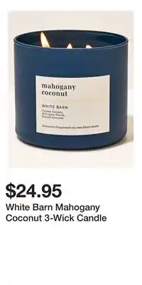 Bath & Body Works White Barn Mahogany Coconut 3-Wick Candle offer