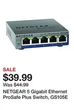 Office Depot NETGEAR 5 Gigabit Ethernet ProSafe Plus Switch, GS105E offer