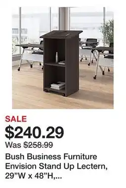 Office Depot Bush Business Furniture Envision Stand Up Lectern, 29W x 48H, Storm Gray, Standard Delivery offer