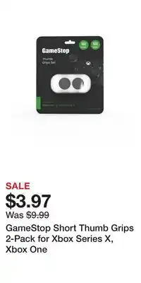 Game Stop GameStop Short Thumb Grips 2-Pack for Xbox Series X, Xbox One offer