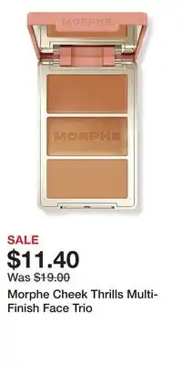 Ulta Beauty Morphe Cheek Thrills Multi-Finish Face Trio offer