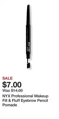 Ulta Beauty NYX Professional Makeup Fill & Fluff Eyebrow Pencil Pomade offer
