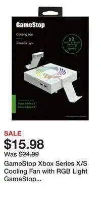 Game Stop GameStop Xbox Series X/S Cooling Fan with RGB Light GameStop Exclusive - White offer