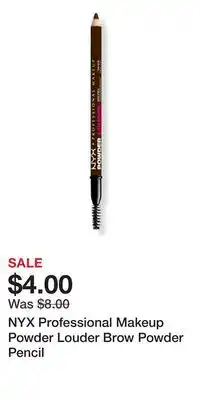 Ulta Beauty NYX Professional Makeup Powder Louder Brow Powder Pencil offer