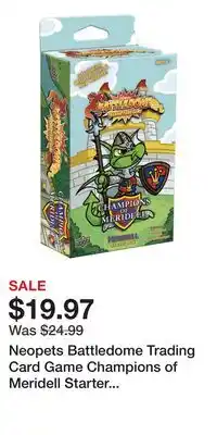 Game Stop Neopets Battledome Trading Card Game Champions of Meridell Starter Deck offer