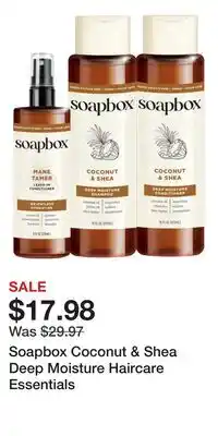 Ulta Beauty Soapbox Coconut & Shea Deep Moisture Haircare Essentials offer