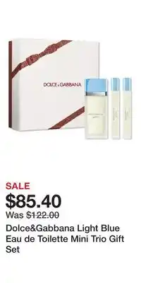 Ulta Beauty Dolce&Gabbana Light Blue Eau de Toilette Mini Trio Gift Set offer