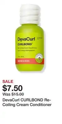 Ulta Beauty DevaCurl CURLBOND Re-Coiling Cream Conditioner offer
