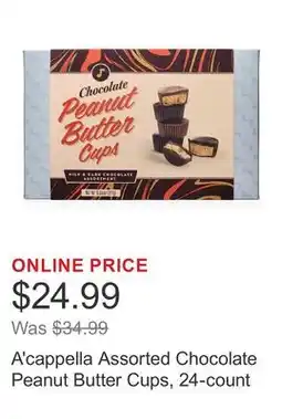 Costco A'cappella Assorted Chocolate Peanut Butter Cups, 24-count offer