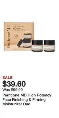Ulta Beauty Perricone MD High Potency Face Finishing & Firming Moisturizer Duo offer