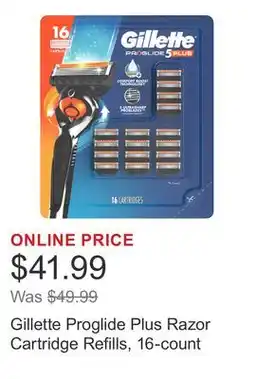 Costco Gillette Proglide Plus Razor Cartridge Refills, 16-count offer