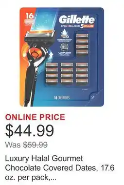 Costco Luxury Halal Gourmet Chocolate Covered Dates, 17.6 oz. per pack, 2-pack offer