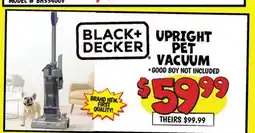 Ollie's BLACK + DECKER UPRIGHT PET DECKER VACUUM offer