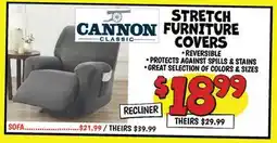 Ollie's CANNON CLASSIC STRETCH FURNITURE COVERS offer