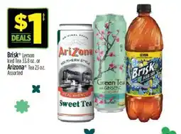 Dollar General Brisk Lemon iced tea or arizona tea offer