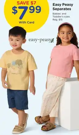 Kroger Easy Peasy Separates offer