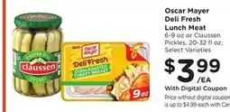 Ralphs Oscar Mayer Deli Fresh Lunch Meat offer