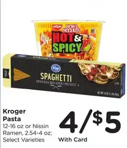 Ralphs Kroger Pasta offer